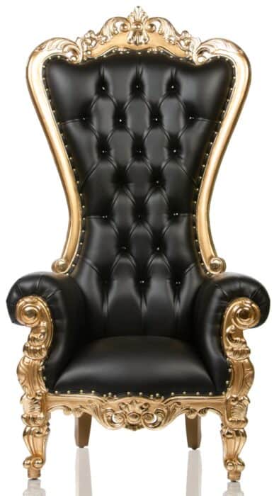 360 photo booth - 72″ Legend Throne Chair Gold/Black
