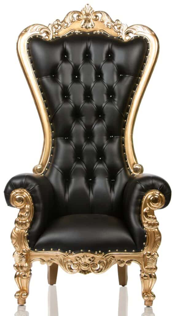 360 photo booth - 72″ Legend Throne Chair Gold/Black