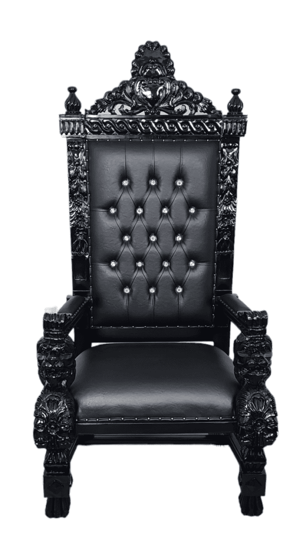 70" Grand Throne Chair Black/Black